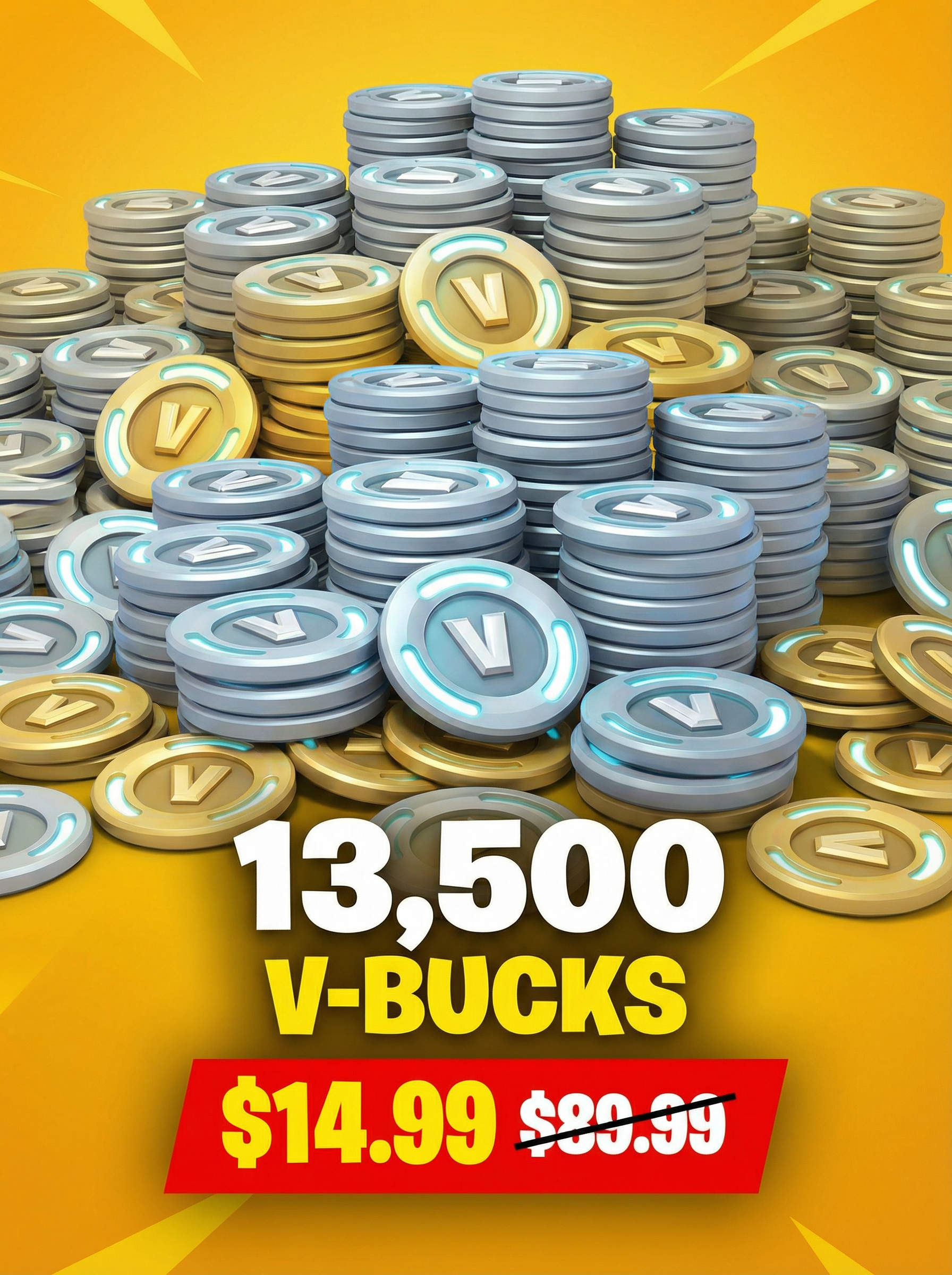 13500 V-Bucks Card