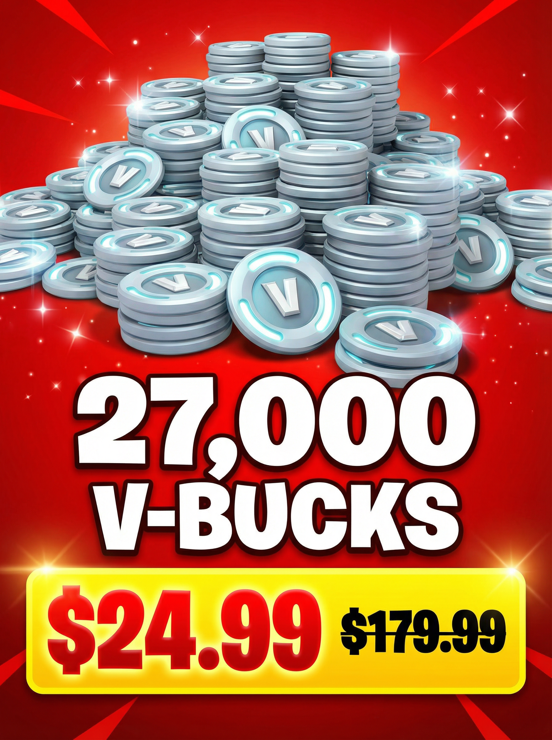 27,000 V-Bucks Card